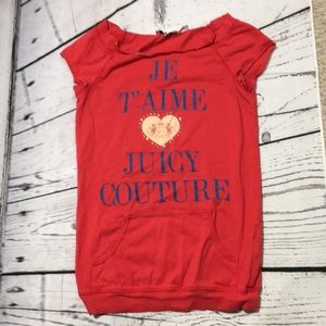 Juicy couture short sleeved tee shirt: red